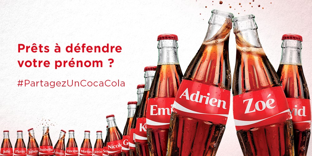 Campagne print Coca Cola #ShareAcoke